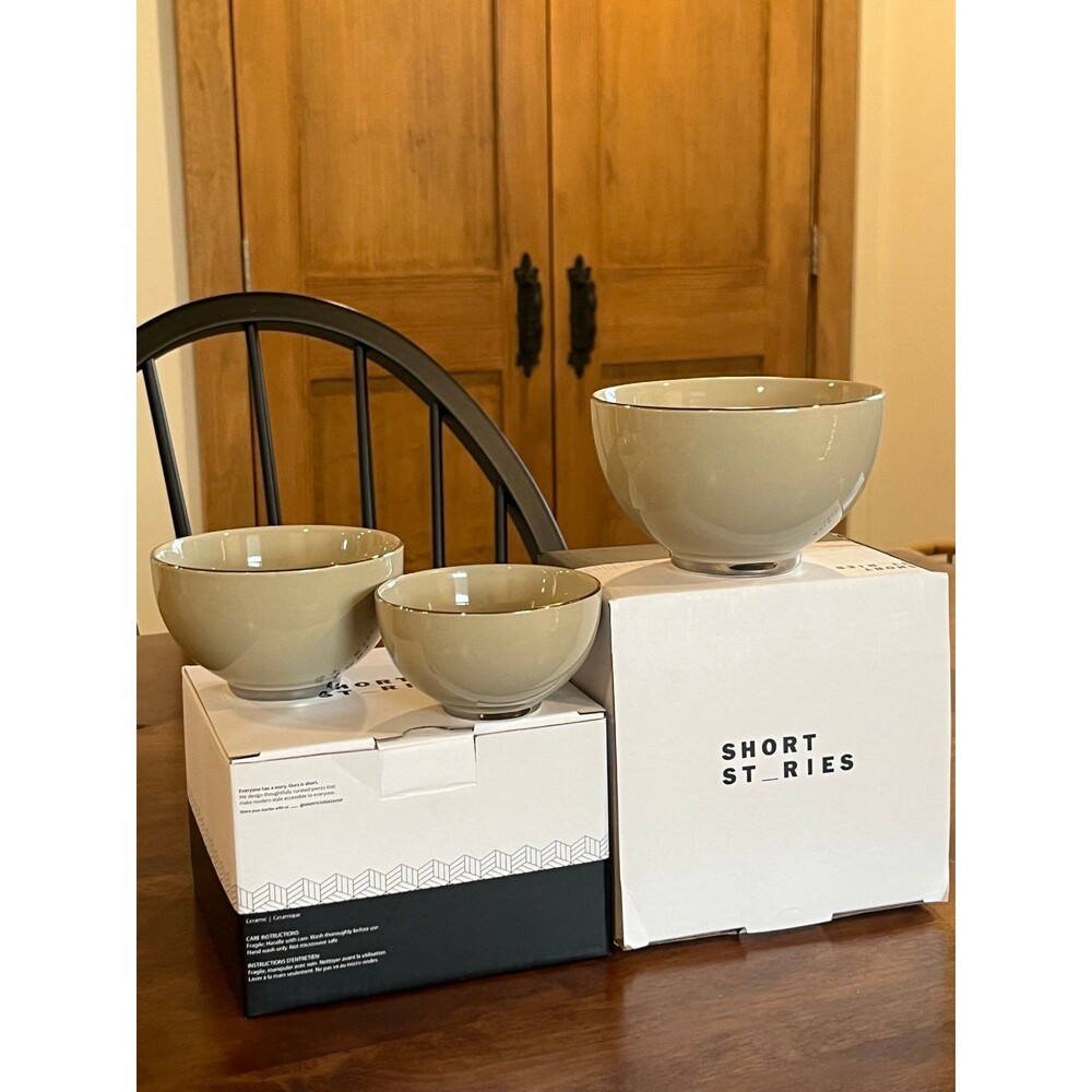 Ceramic Nesting Bowls Mink